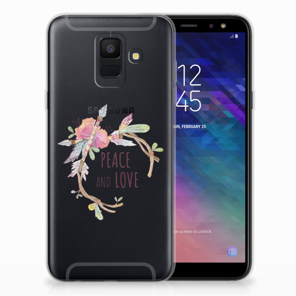Samsung Galaxy A6 (2018) Telefoonhoesje met Naam Boho Text