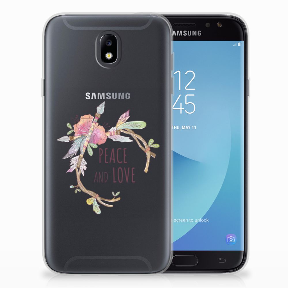 Samsung Galaxy J7 2017 | J7 Pro Telefoonhoesje met Naam Boho Text