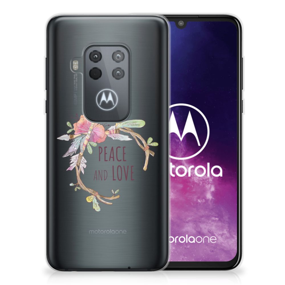 Motorola One Zoom Telefoonhoesje met Naam Boho Text