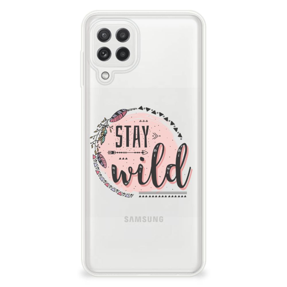 Samsung Galaxy A22 4G | M22 Telefoonhoesje met Naam Boho Stay Wild