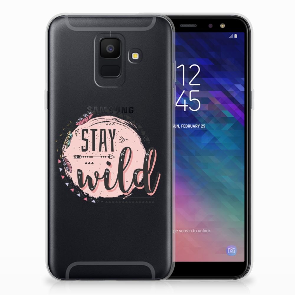 Samsung Galaxy A6 (2018) Telefoonhoesje met Naam Boho Stay Wild