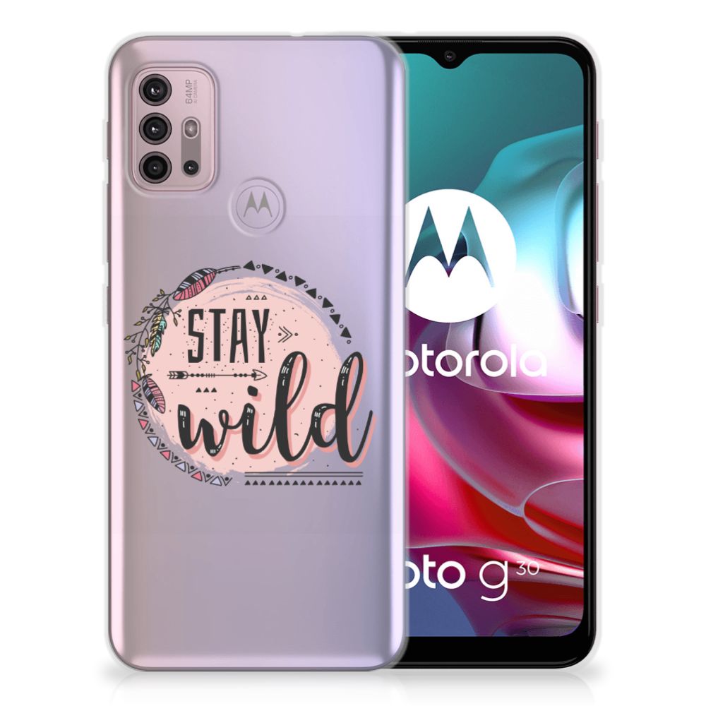 Motorola Moto G30 | G10 Telefoonhoesje met Naam Boho Stay Wild