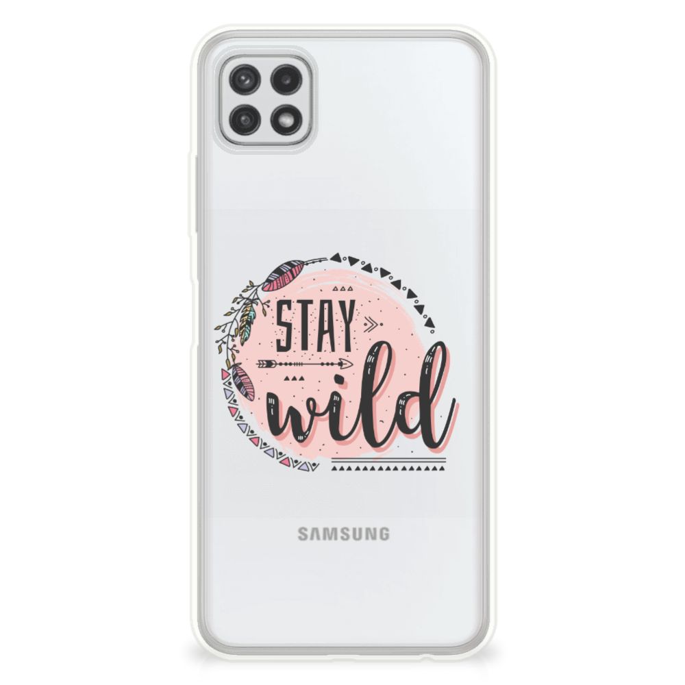 Samsung Galaxy A22 5G Telefoonhoesje met Naam Boho Stay Wild