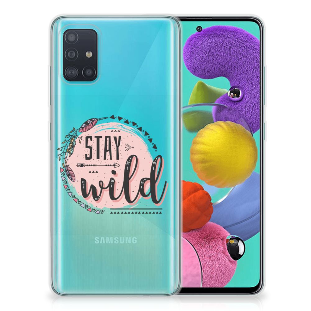 Samsung Galaxy A51 Telefoonhoesje met Naam Boho Stay Wild
