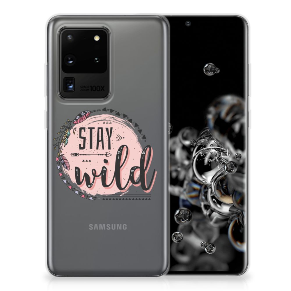 Samsung Galaxy S20 Ultra Telefoonhoesje met Naam Boho Stay Wild