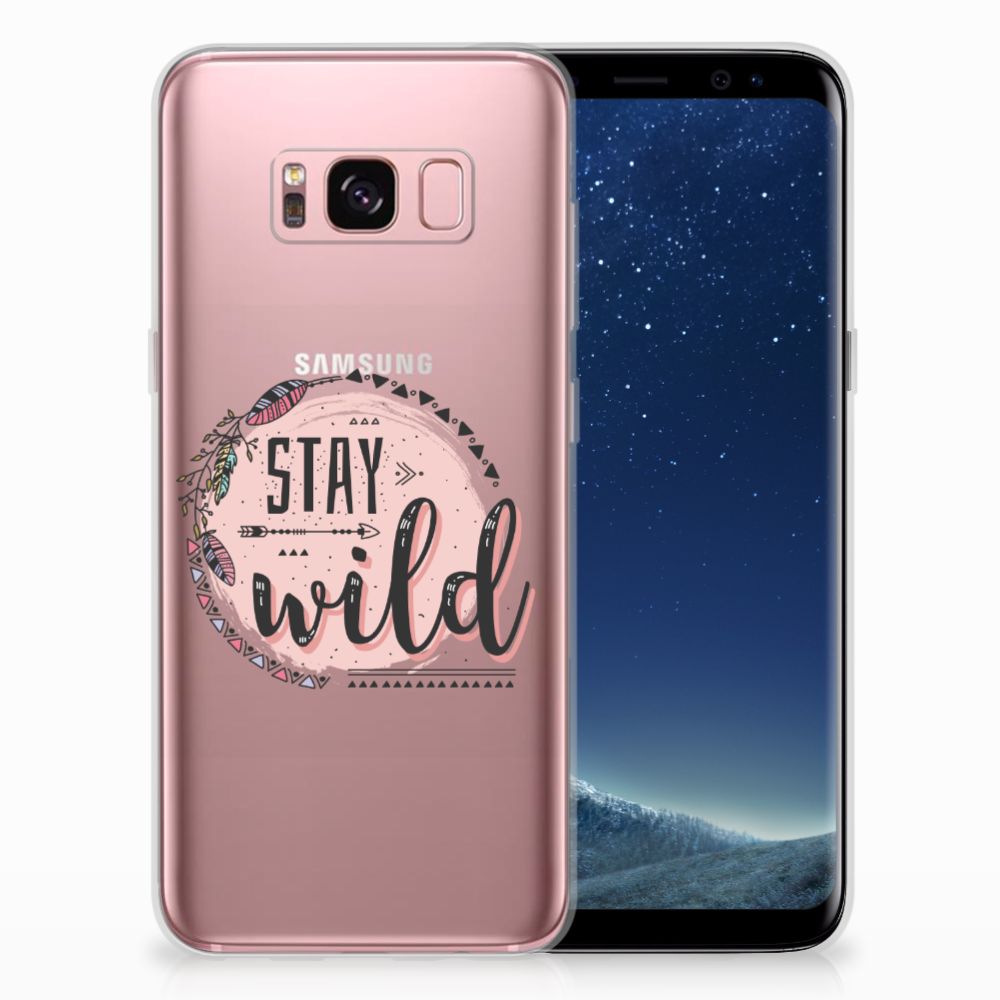 Samsung Galaxy S8 Telefoonhoesje met Naam Boho Stay Wild