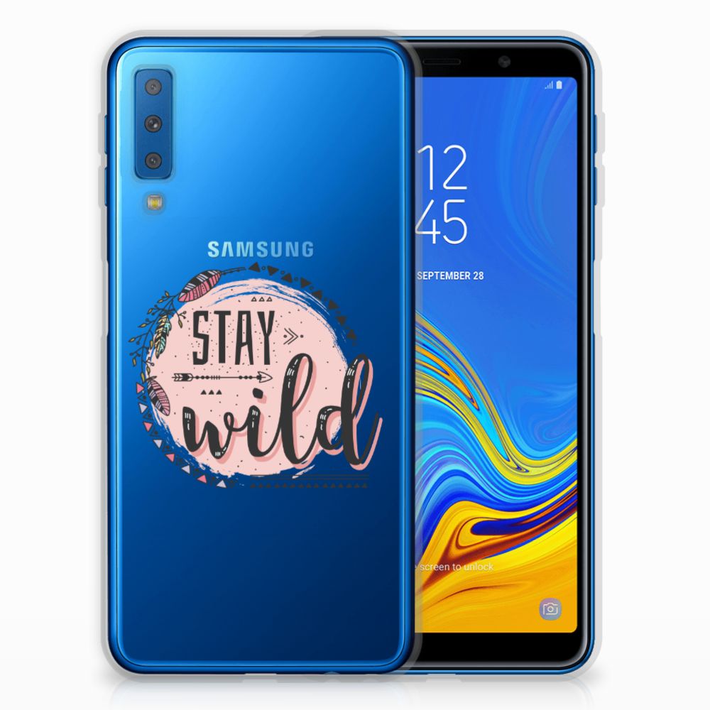 Samsung Galaxy A7 (2018) Telefoonhoesje met Naam Boho Stay Wild