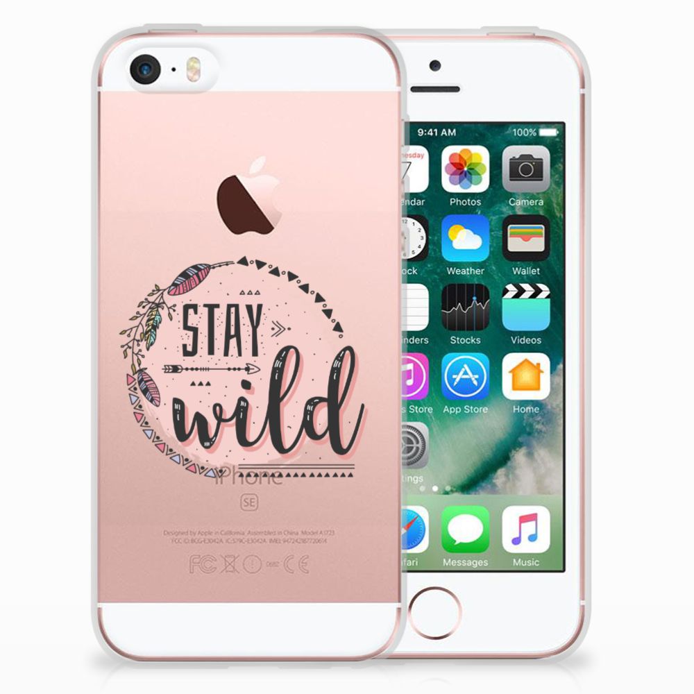 Apple iPhone SE | 5S Telefoonhoesje met Naam Boho Stay Wild