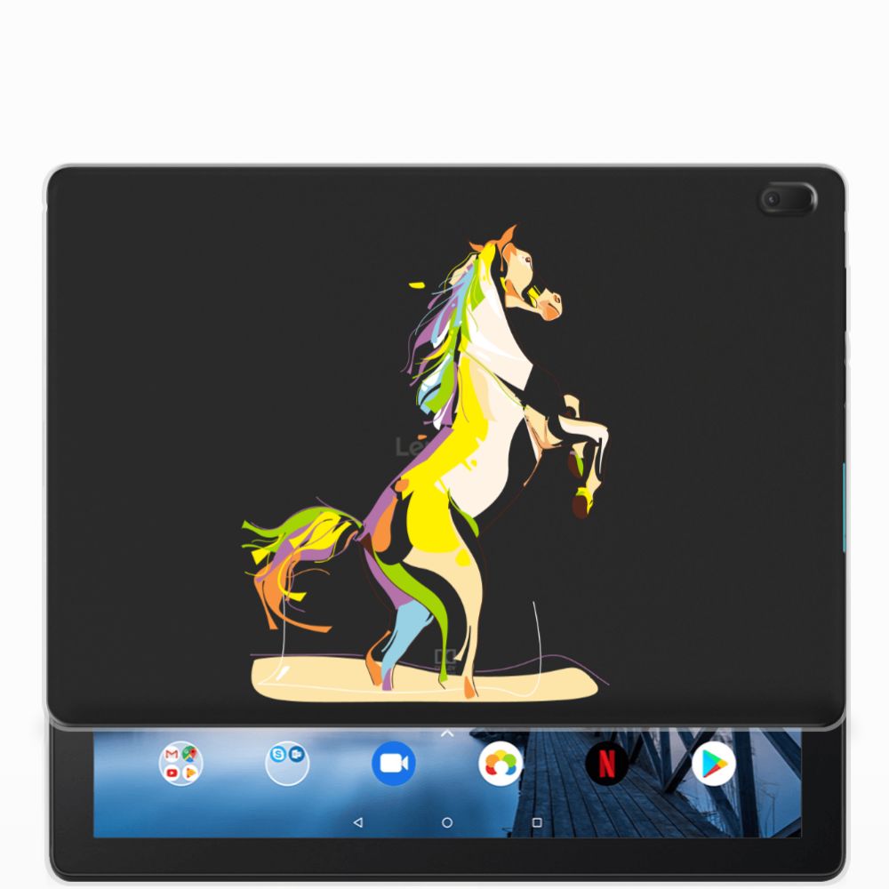Lenovo Tab E10 Uniek Tablethoesje Horse Color