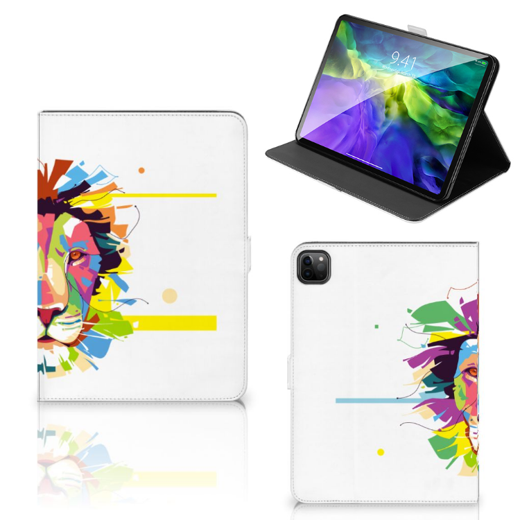iPad Pro 2020 Hippe Tablet Hoes Lion Color