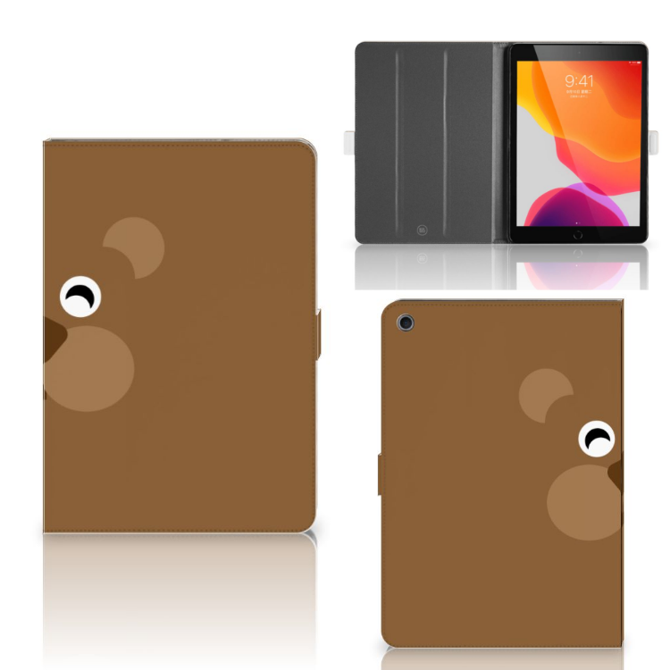iPad 10.2 2019 | iPad 10.2 2020 | 10.2 2021 Hippe Tablet Hoes Bear Brown