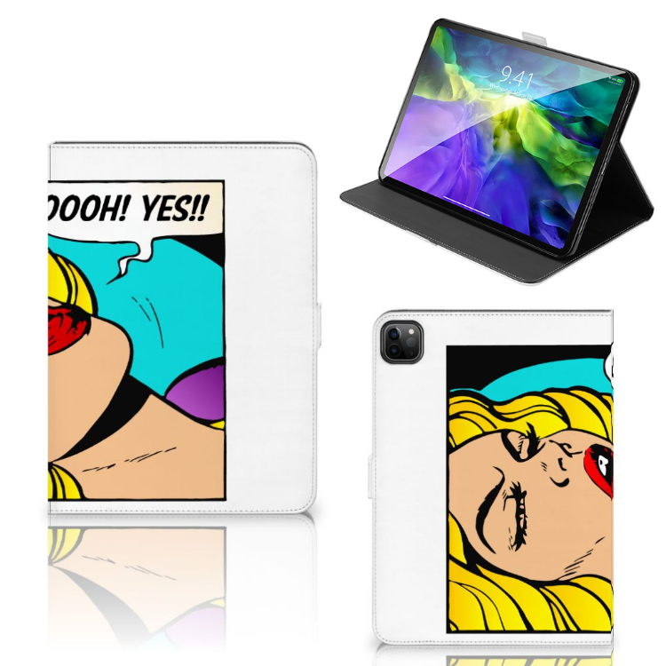 iPad Pro 11 2020/2021/2022 Tablet Hoes met standaard Popart Oh Yes
