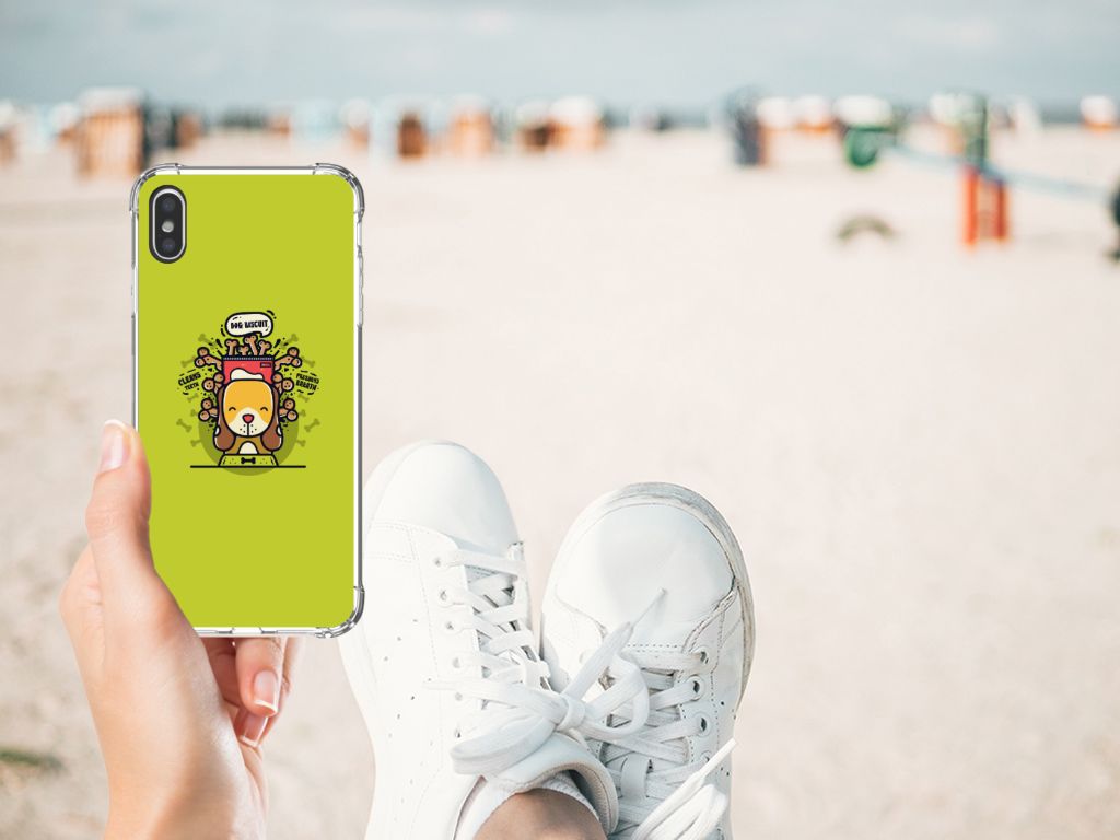 Apple iPhone Xs Max Stevig Bumper Hoesje Doggy Biscuit
