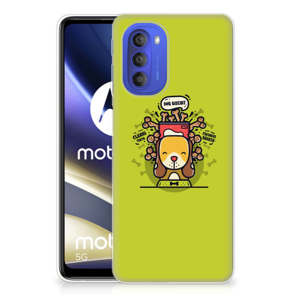 Motorola Moto G51 5G Telefoonhoesje met Naam Doggy Biscuit