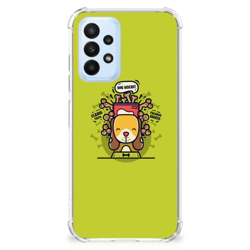 Samsung Galaxy A23 Stevig Bumper Hoesje Doggy Biscuit