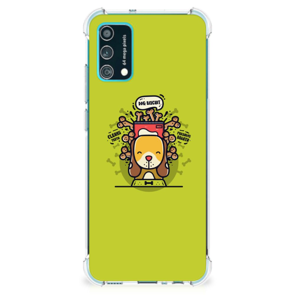 Samsung Galaxy M02s | A02s Stevig Bumper Hoesje Doggy Biscuit