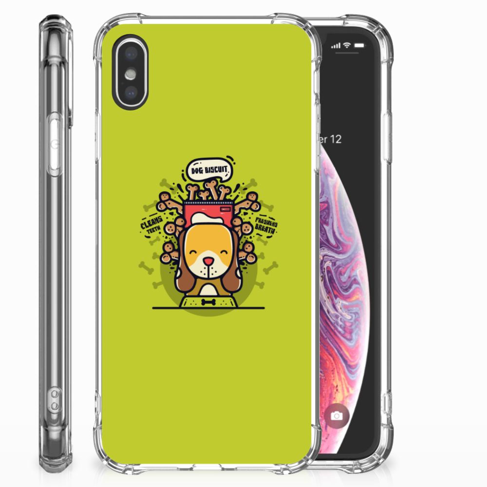 Apple iPhone Xs Max Stevig Bumper Hoesje Doggy Biscuit