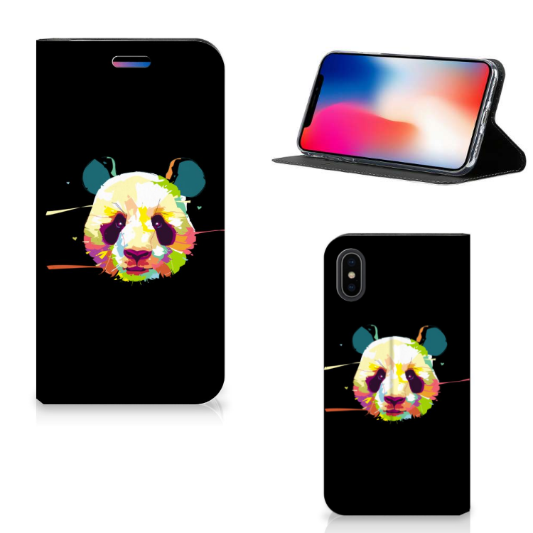 Apple iPhone X | Xs Standcase Hoesje Design Panda Color