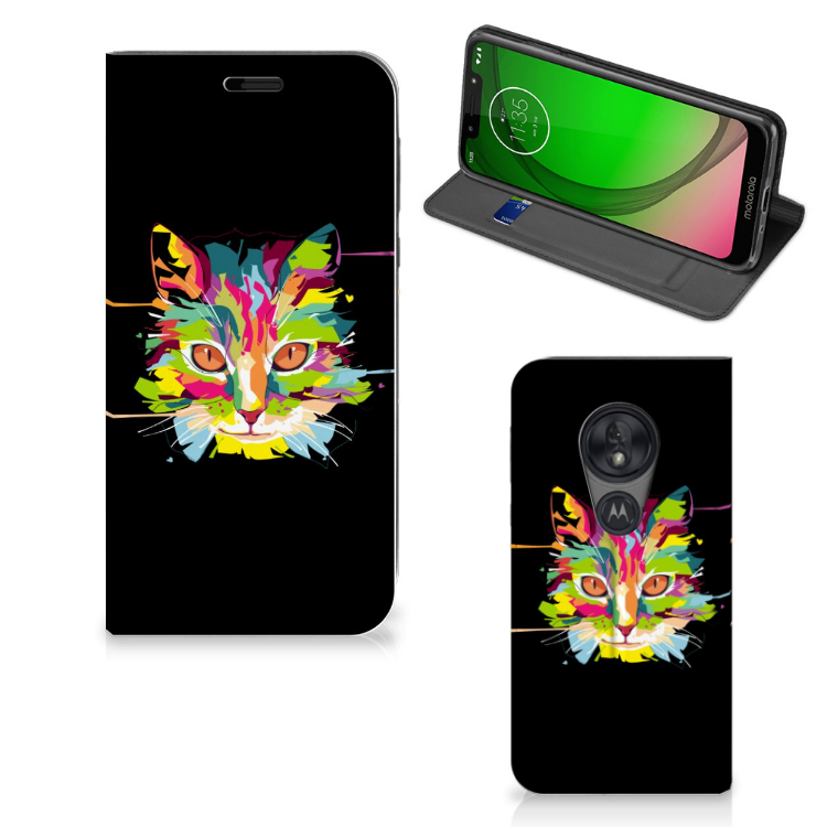 Motorola Moto G7 Play Magnet Case Cat Color