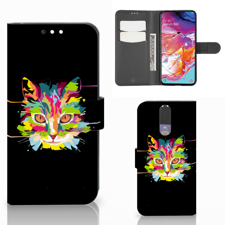 Samsung Galaxy A70 Leuk Hoesje Cat Color