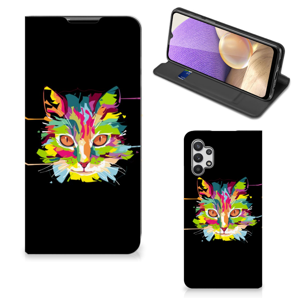 Samsung Galaxy A32 5G Magnet Case Cat Color