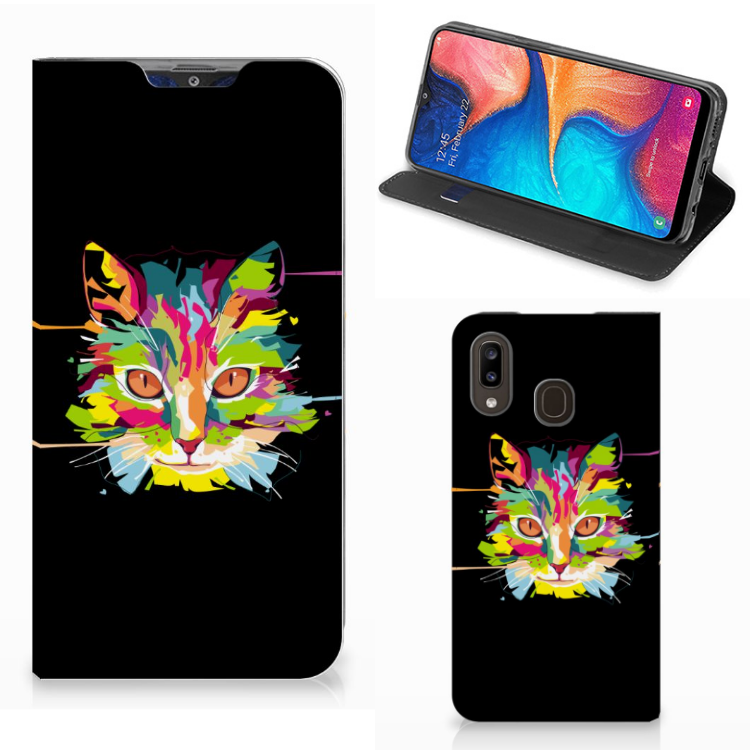 Samsung Galaxy A30 Magnet Case Cat Color