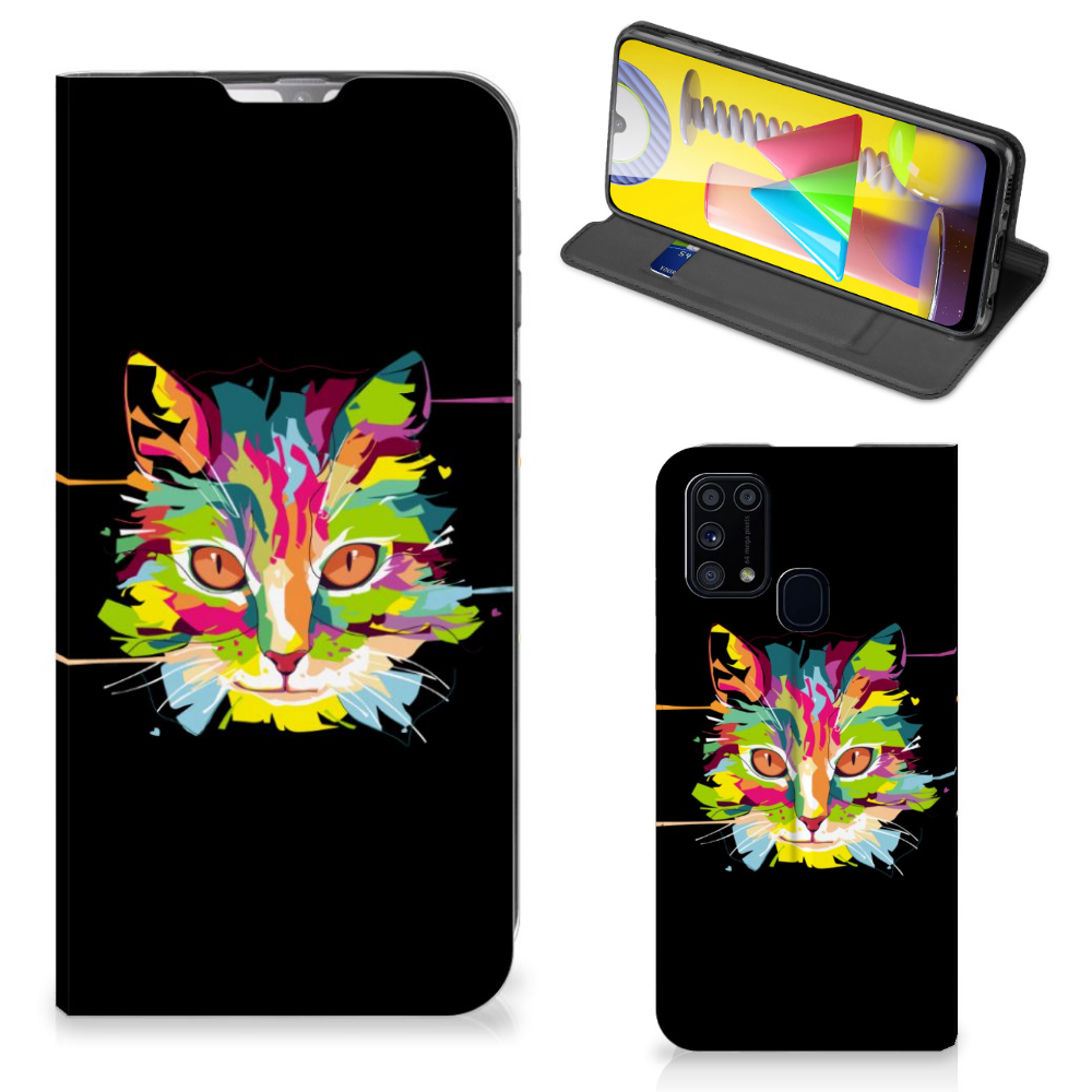 Samsung Galaxy M31 Magnet Case Cat Color