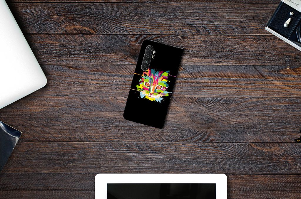 Xiaomi Mi Note 10 Lite Magnet Case Cat Color