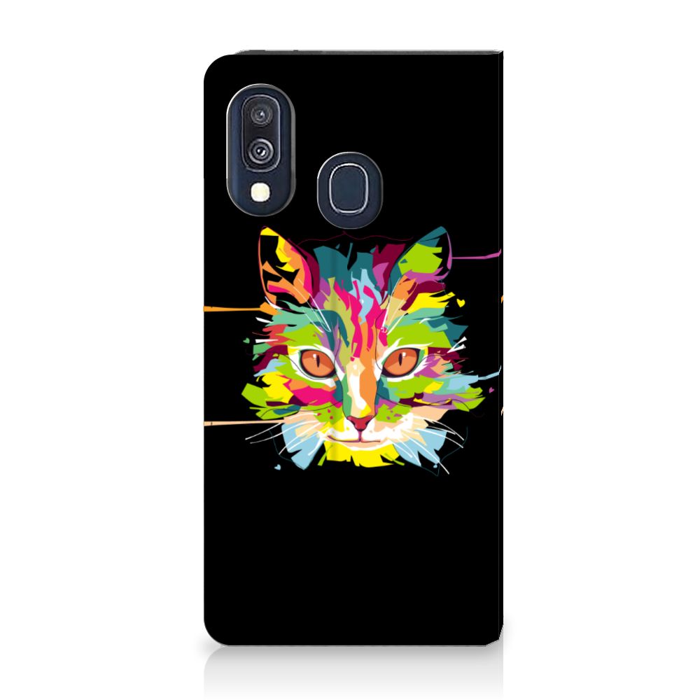 Samsung Galaxy A40 Magnet Case Cat Color