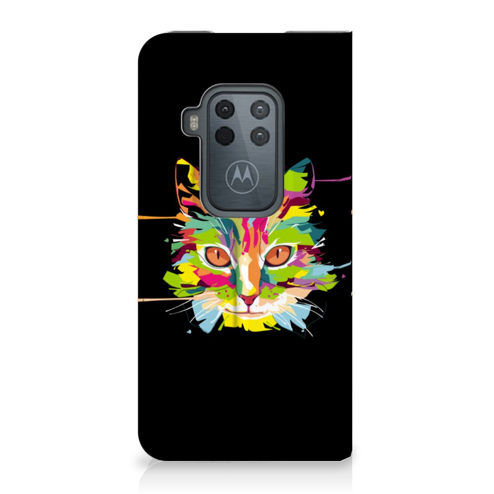 Motorola One Zoom Magnet Case Cat Color