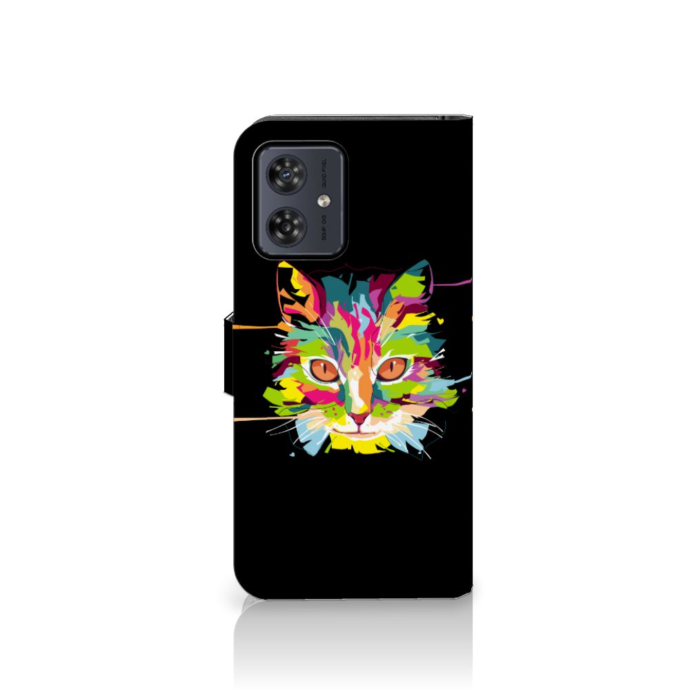 Motorola Moto G54 Leuk Hoesje Cat Color