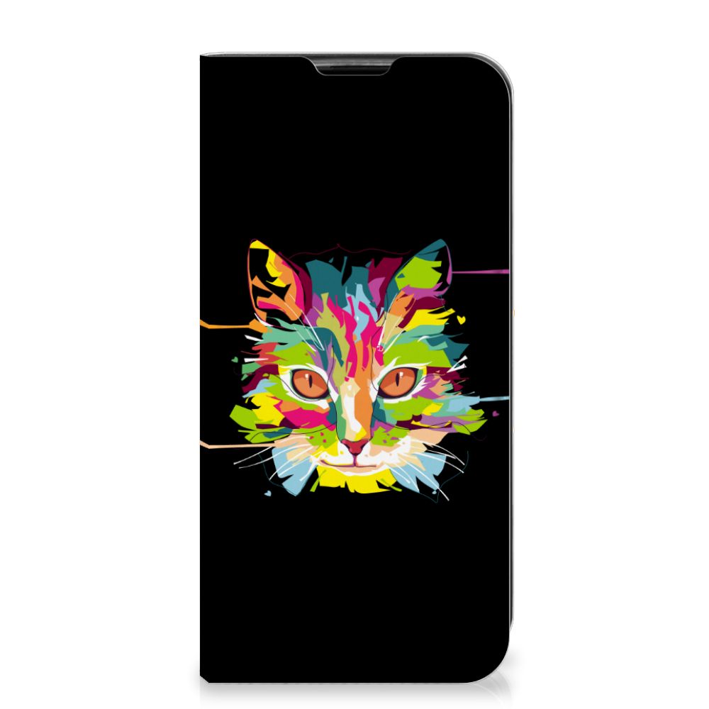 Huawei P40 Lite Magnet Case Cat Color