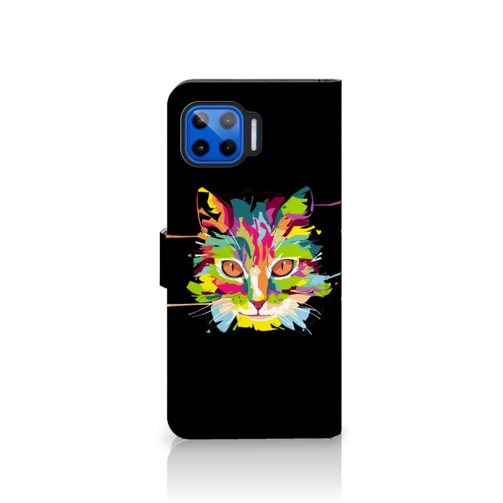 Motorola Moto G 5G Plus Leuk Hoesje Cat Color