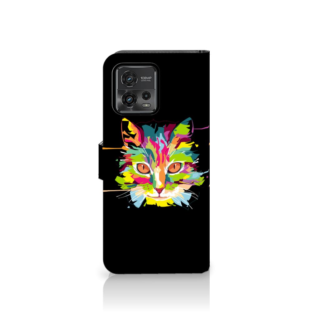 Motorola Moto G72 Leuk Hoesje Cat Color