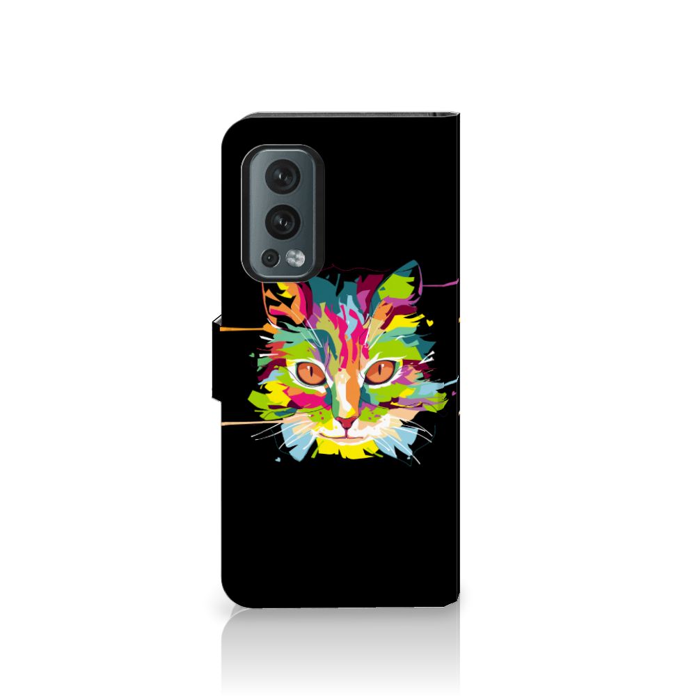 OnePlus Nord 2 5G Leuk Hoesje Cat Color