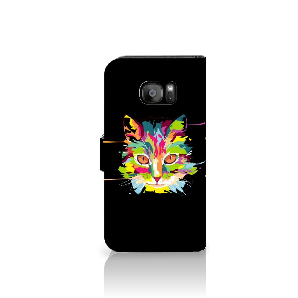 Samsung Galaxy S7 Edge Leuk Hoesje Cat Color
