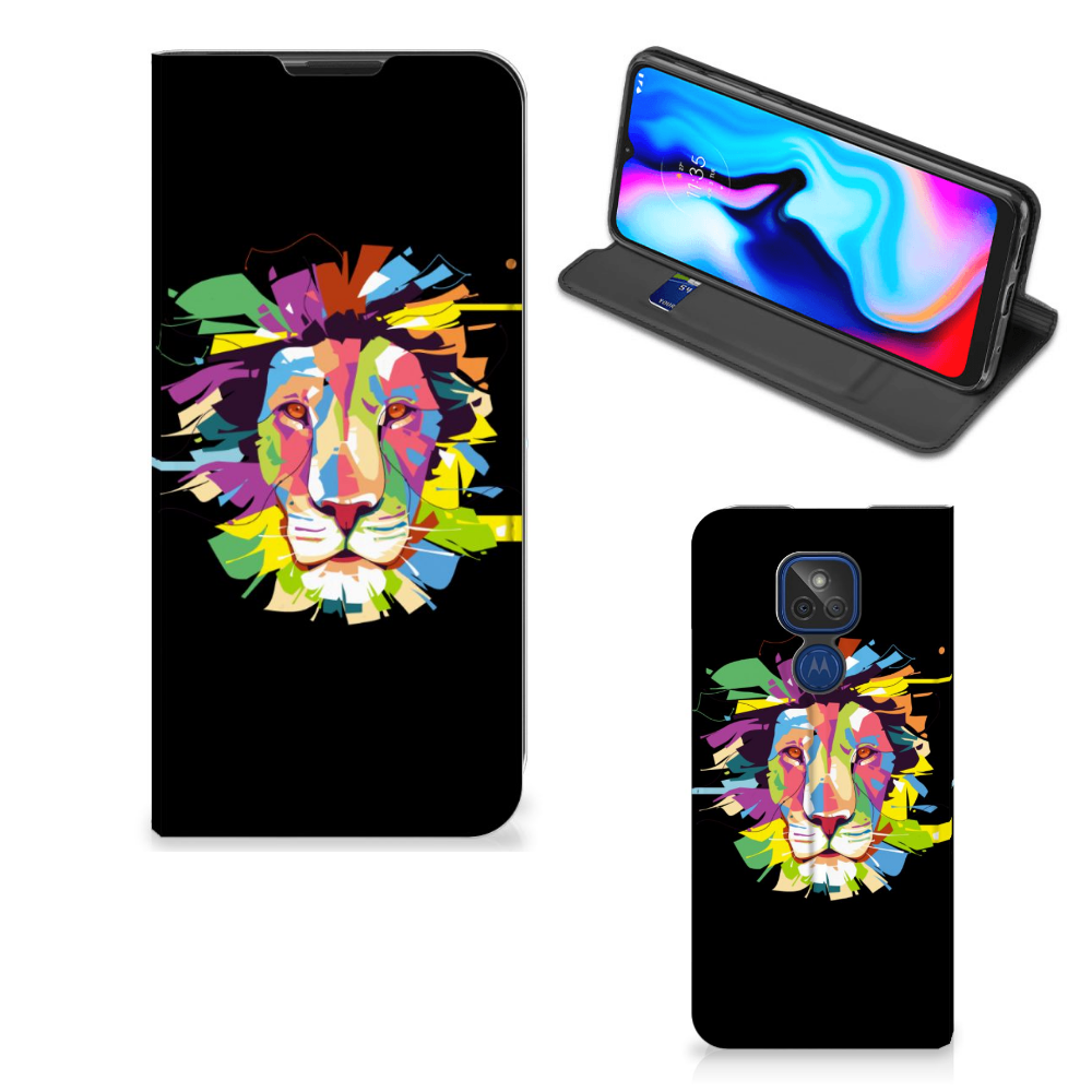 Motorola Moto G9 Play Magnet Case Lion Color