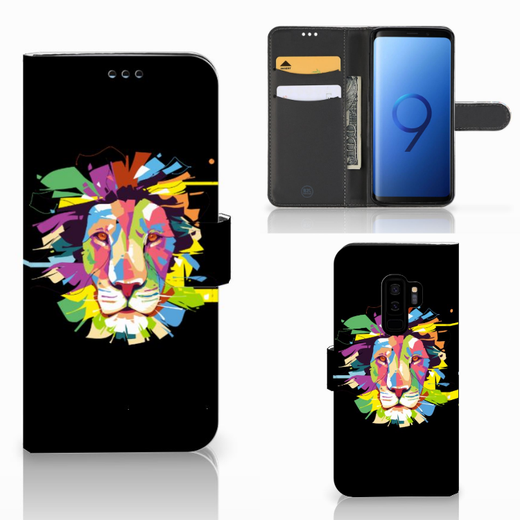 Samsung Galaxy S9 Plus Uniek Boekhoesje Lion Color
