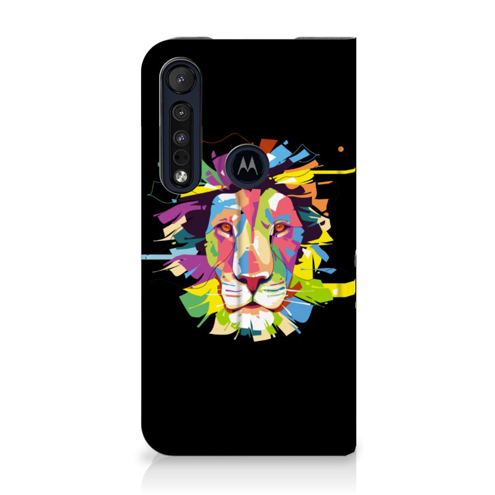 Motorola G8 Plus Magnet Case Lion Color
