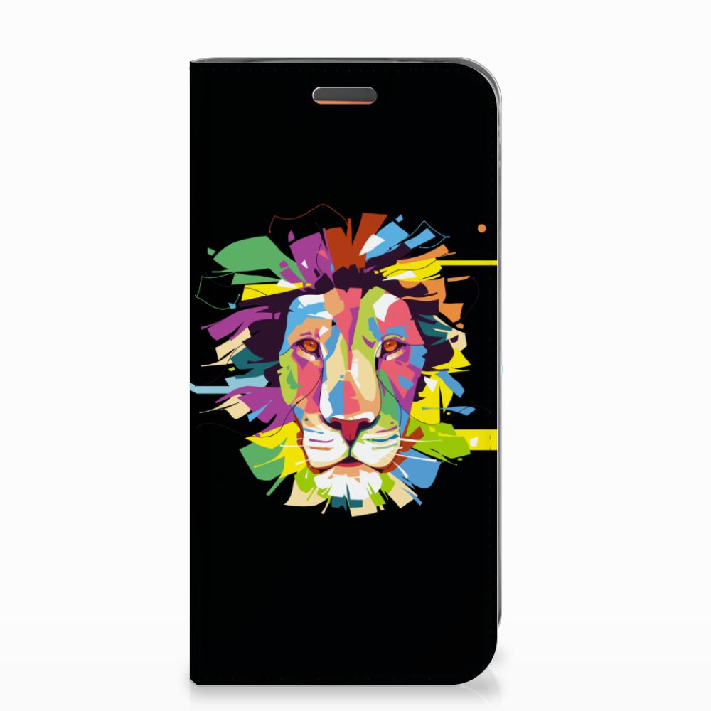 Motorola Moto E5 Play Uniek Standcase Hoesje Lion Color