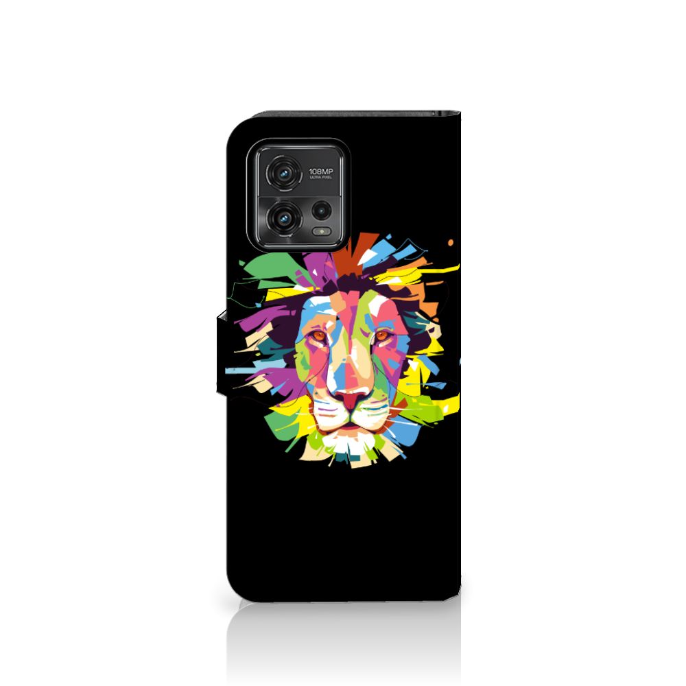 Motorola Moto G72 Leuk Hoesje Lion Color