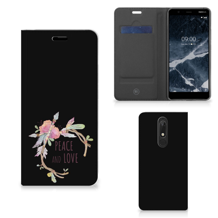 Nokia 5.1 (2018) Magnet Case Boho Text