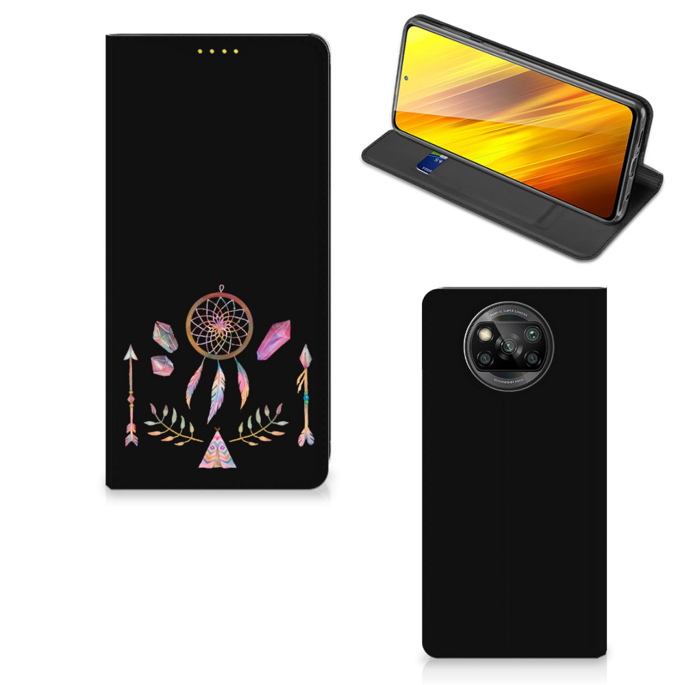 Xiaomi Poco X3 Pro | Poco X3 Magnet Case Boho Dreamcatcher
