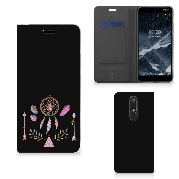 Nokia 5.1 (2018) Magnet Case Boho Dreamcatcher
