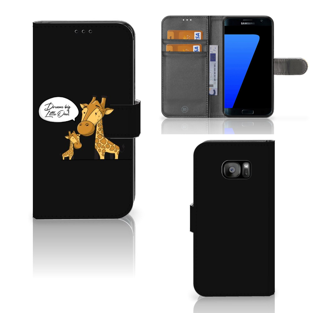Samsung Galaxy S7 Edge Uniek Boekhoesje Giraffe