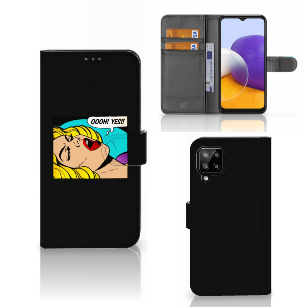 Samsung Galaxy A22 4G | M22 Wallet Case met Pasjes Popart Oh Yes