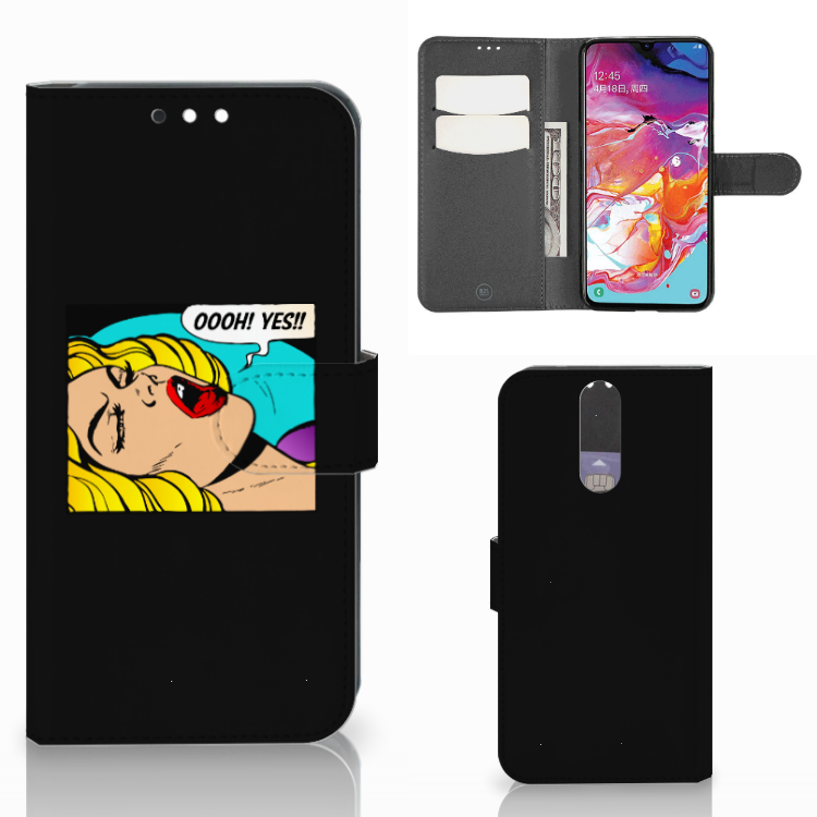 Samsung Galaxy A70 Wallet Case met Pasjes Popart Oh Yes