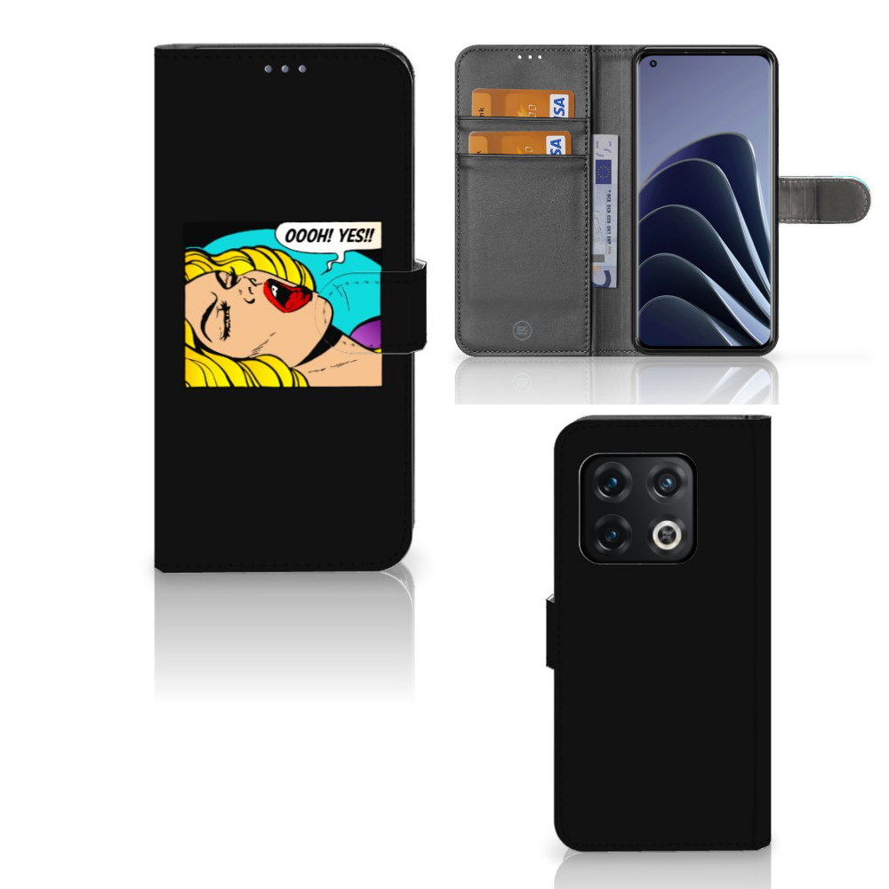 OnePlus 10 Pro Wallet Case met Pasjes Popart Oh Yes