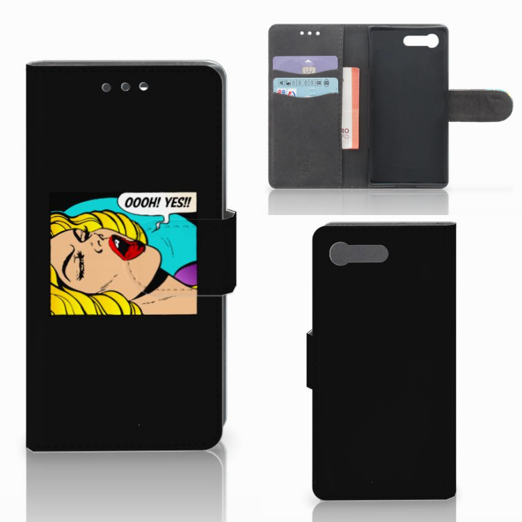 Sony Xperia X Compact Wallet Case met Pasjes Popart Oh Yes