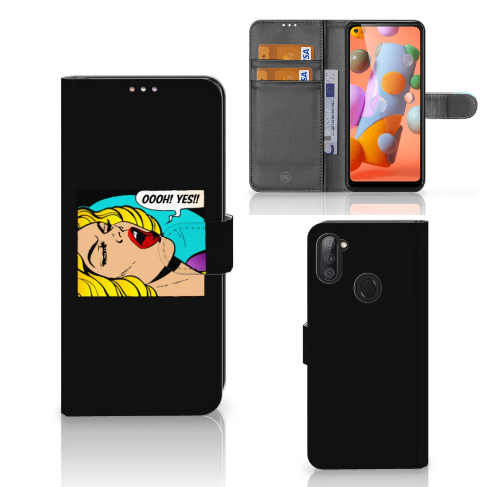 Samsung Galaxy M11 | A11 Wallet Case met Pasjes Popart Oh Yes